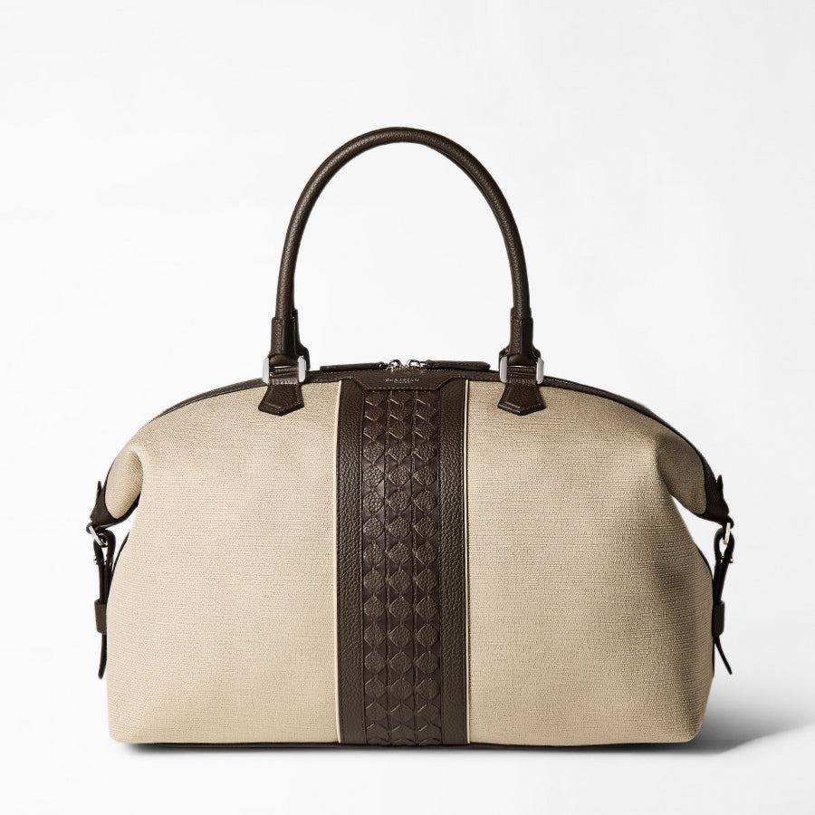 TRAVEL BAG IN CANVAS AND MOSAICO