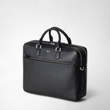 Borsa business grande in pelle cachemire - black