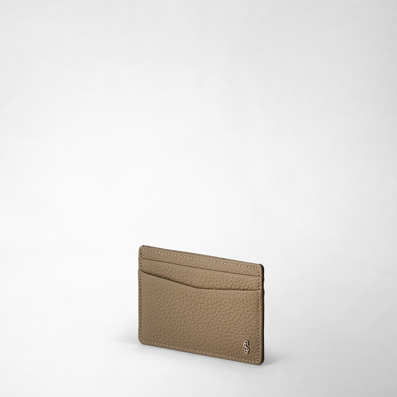 4-card holder in cachemire leather - beige