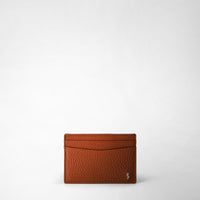 4-CARD HOLDER IN CACHEMIRE LEATHER Chestnut