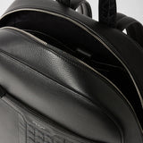 Backpack in cachemire leather and mosaico - black