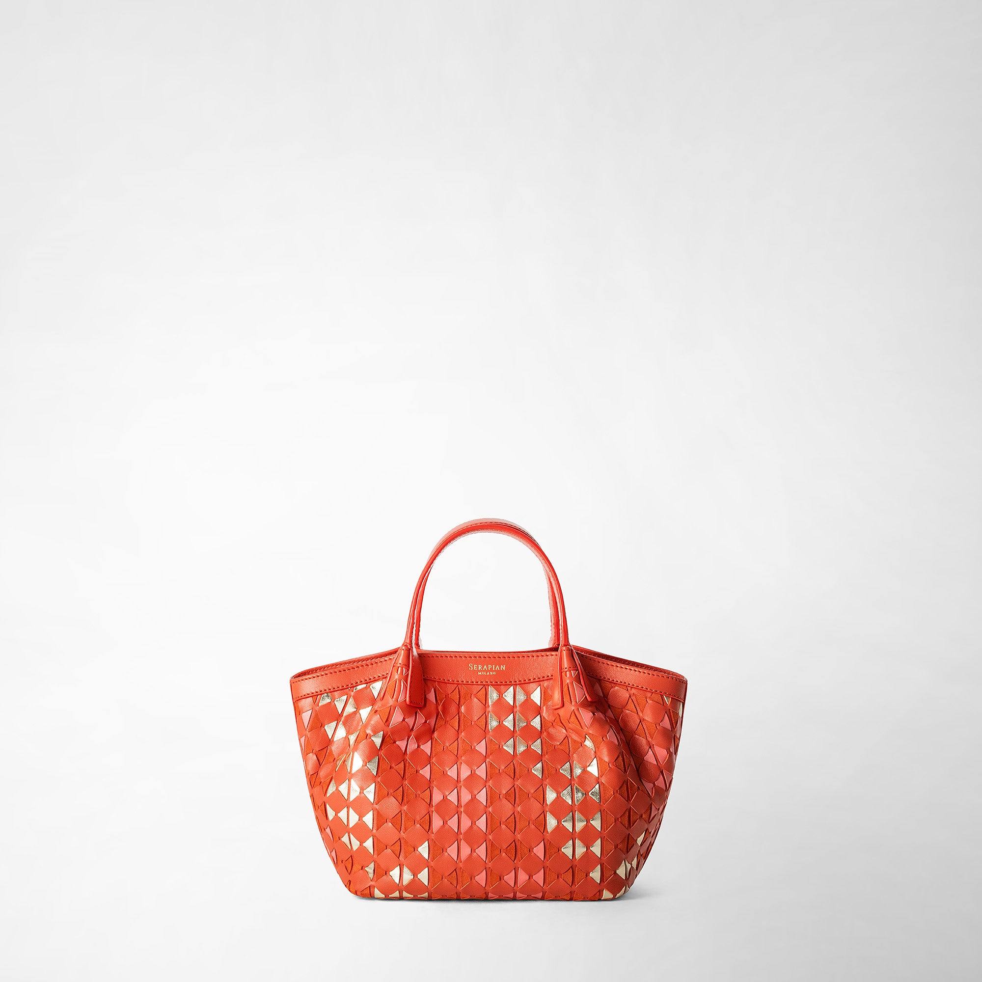 トートバッグ SERAPIAN SECRET MINI TOTE BAG IN MOSAICO NAPPA MINI SECRET BAG IN MOSAICO MESTIERI D'ARTE