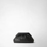 Secret clutch bag in mosaico microchain - black