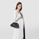 Secret clutch bag in mosaico microchain - black