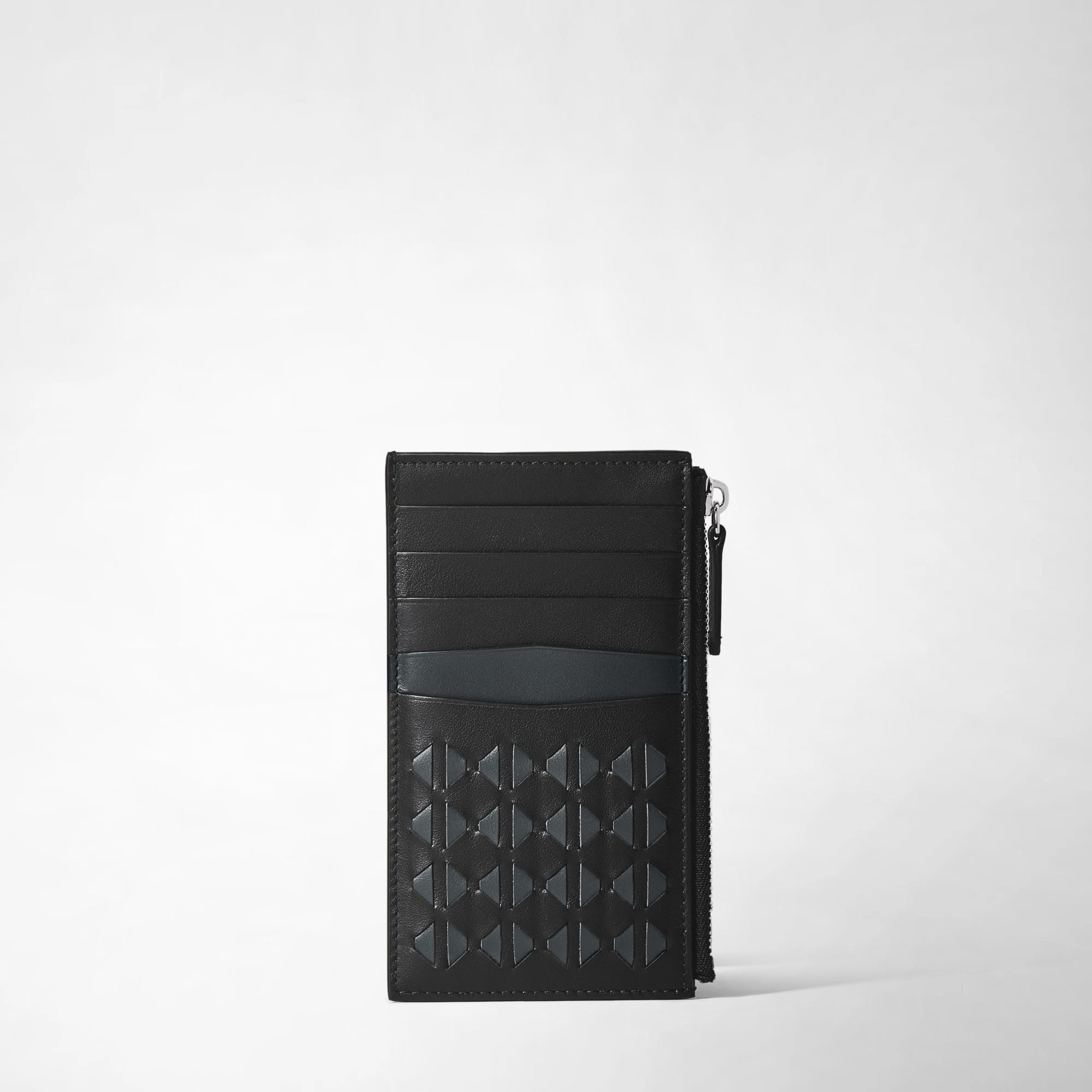 khaa1927様用 Zip leather card case in Mosaico black