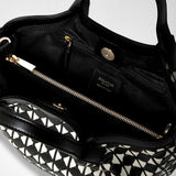 Sac secret mini en mosaico - black/off-white