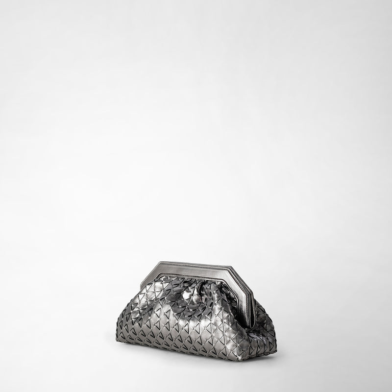 Secret clutch bag in mosaico - ruthenium