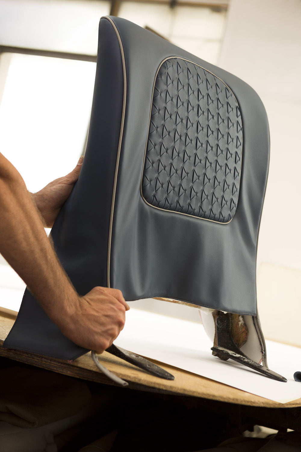 Mosaico craft car interiors seat detail - Serapian