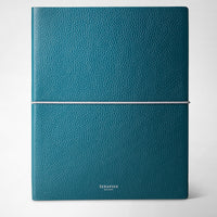 LARGE NOTEBOOK IN CACHEMIRE LEATHER Moss Green