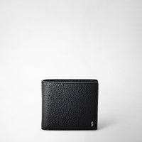 4-CARD BILLFOLD WALLET WITH COIN POUCH IN CACHEMIRE LEATHER Navy Blue