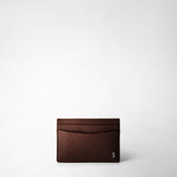 4-CARD HOLDER IN CACHEMIRE LEATHER Ruby Red