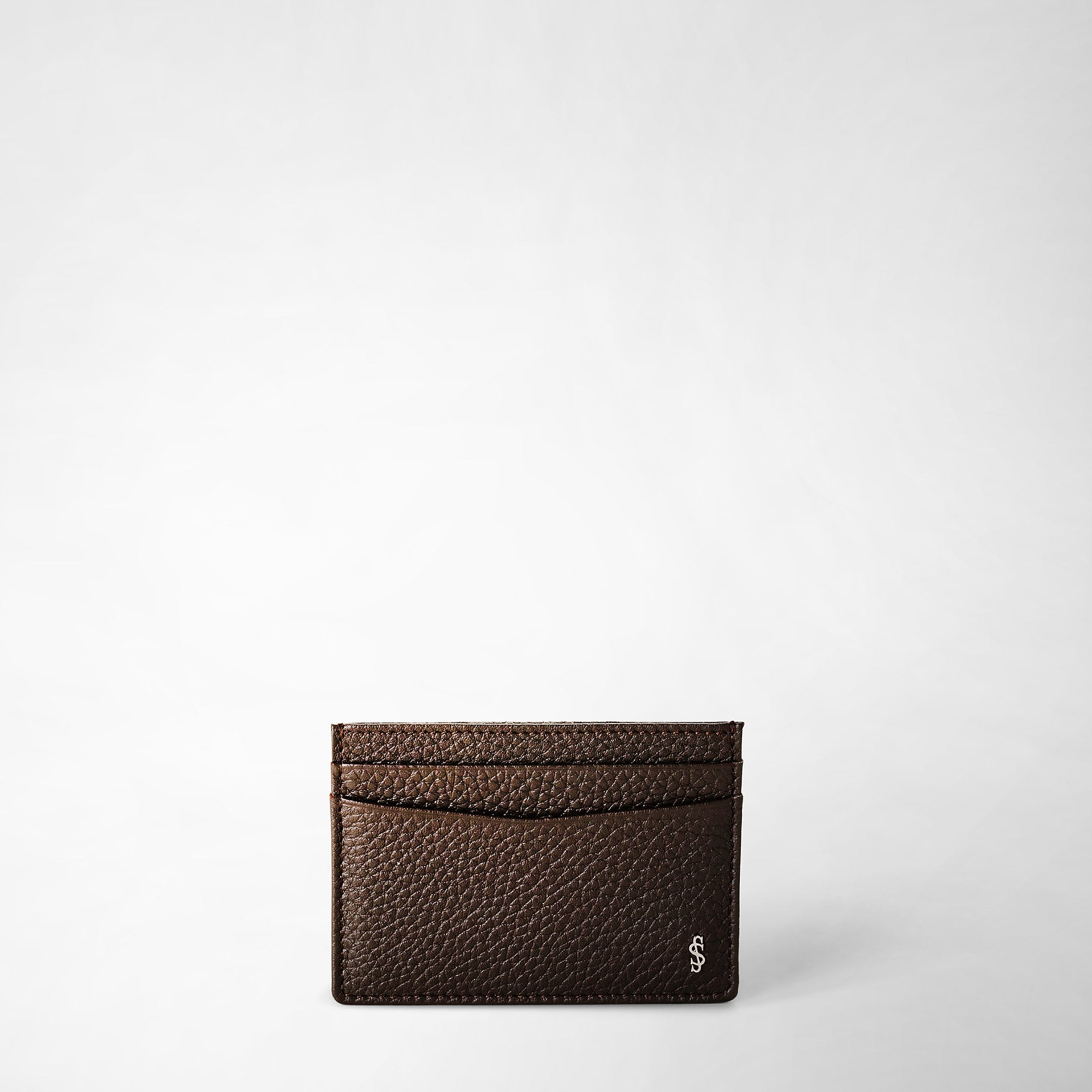 4-Card Holder in Espresso tumbled calfskin 4-Card Holder in Espresso tumbled calfskin