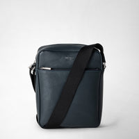 NORTH SOUTH MESSENGER IN EVOLUZIONE LEATHER Navy Blue