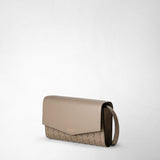 Clutch with shoulder strap in mosaico - sahara