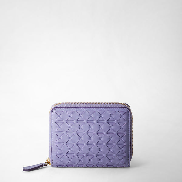 Mini zip wallet in mosaico - lilac