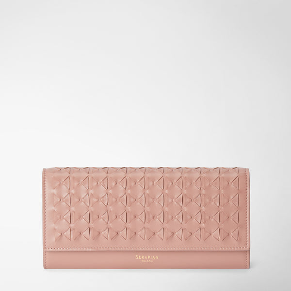 Continental wallet in mosaico - blush