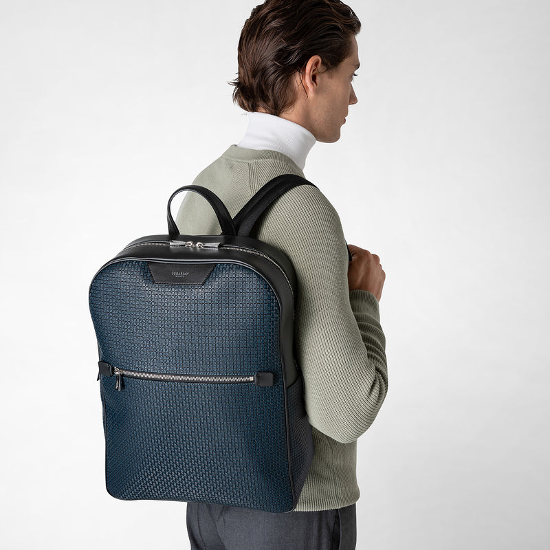 Backpack in stepan - ocean blue/black