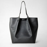 Vertical secret tote bag in stepan - asphalt gray/black