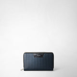 Travel companion with double zip in stepan - ocean blue/black