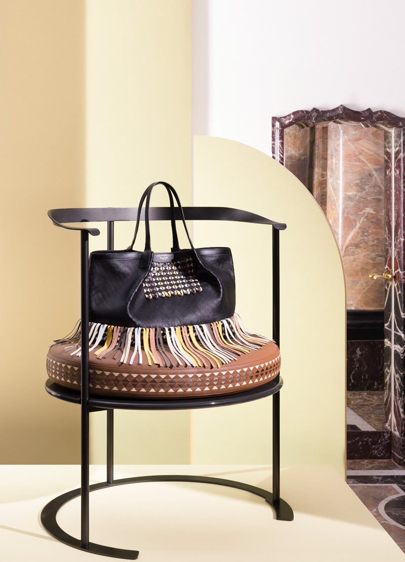 Catilina Chairs With  Bespoke Mosaico Cushions - Serapian and Azucena, Small Secret Tote Bag in Mosaico - Serapian