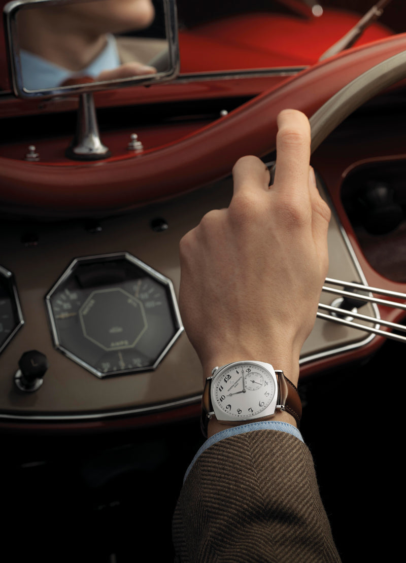 Vacheron Constantin iconic model: the American 1921, with a Serapian patinated brown calf leather strap, especially crafted in Milan for this momentous occasion