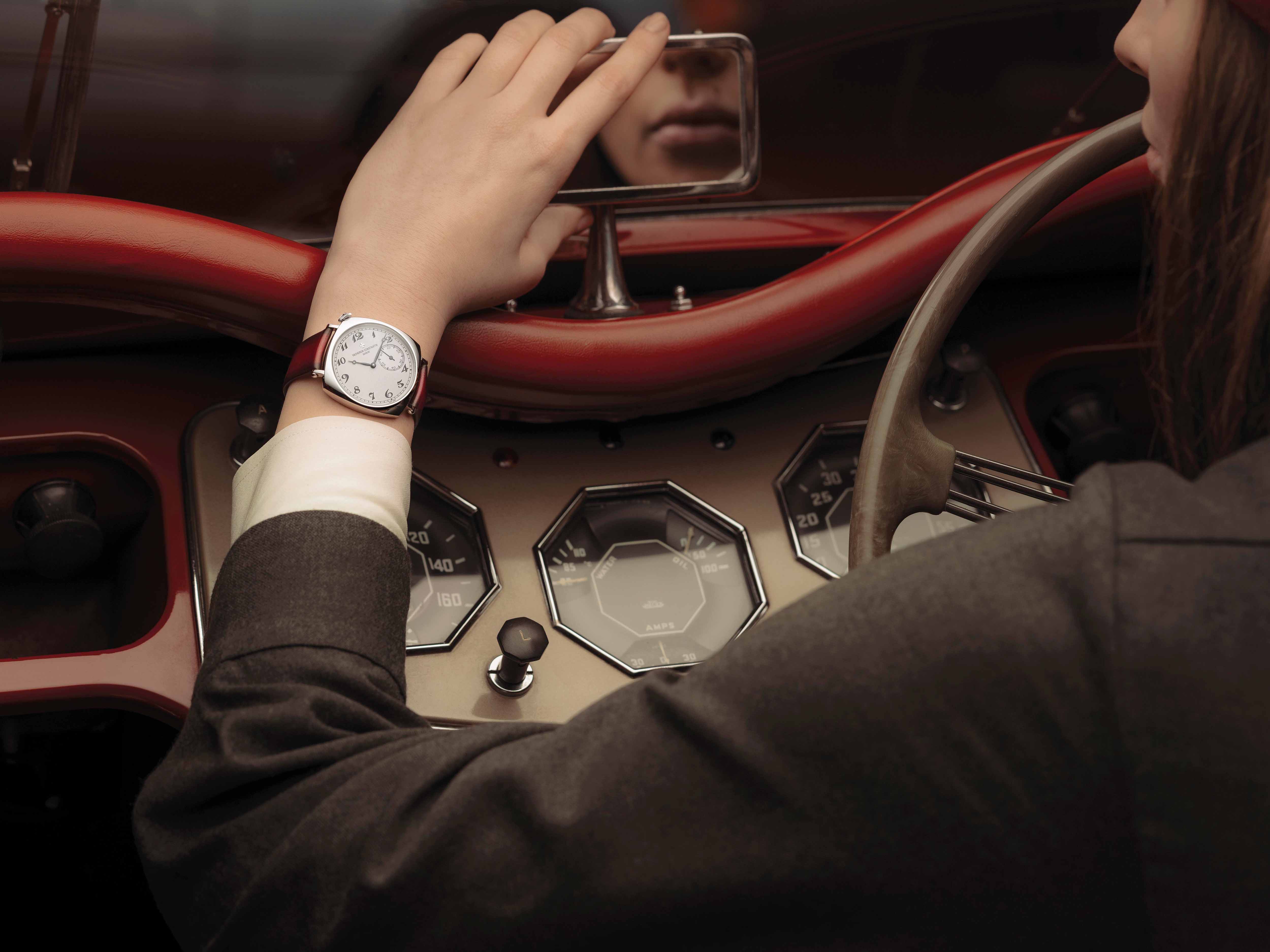 Vacheron Constantin iconic model: the American 1921, with a Serapian patinated brown calf leather strap, especially crafted in Milan for this momentous occasion