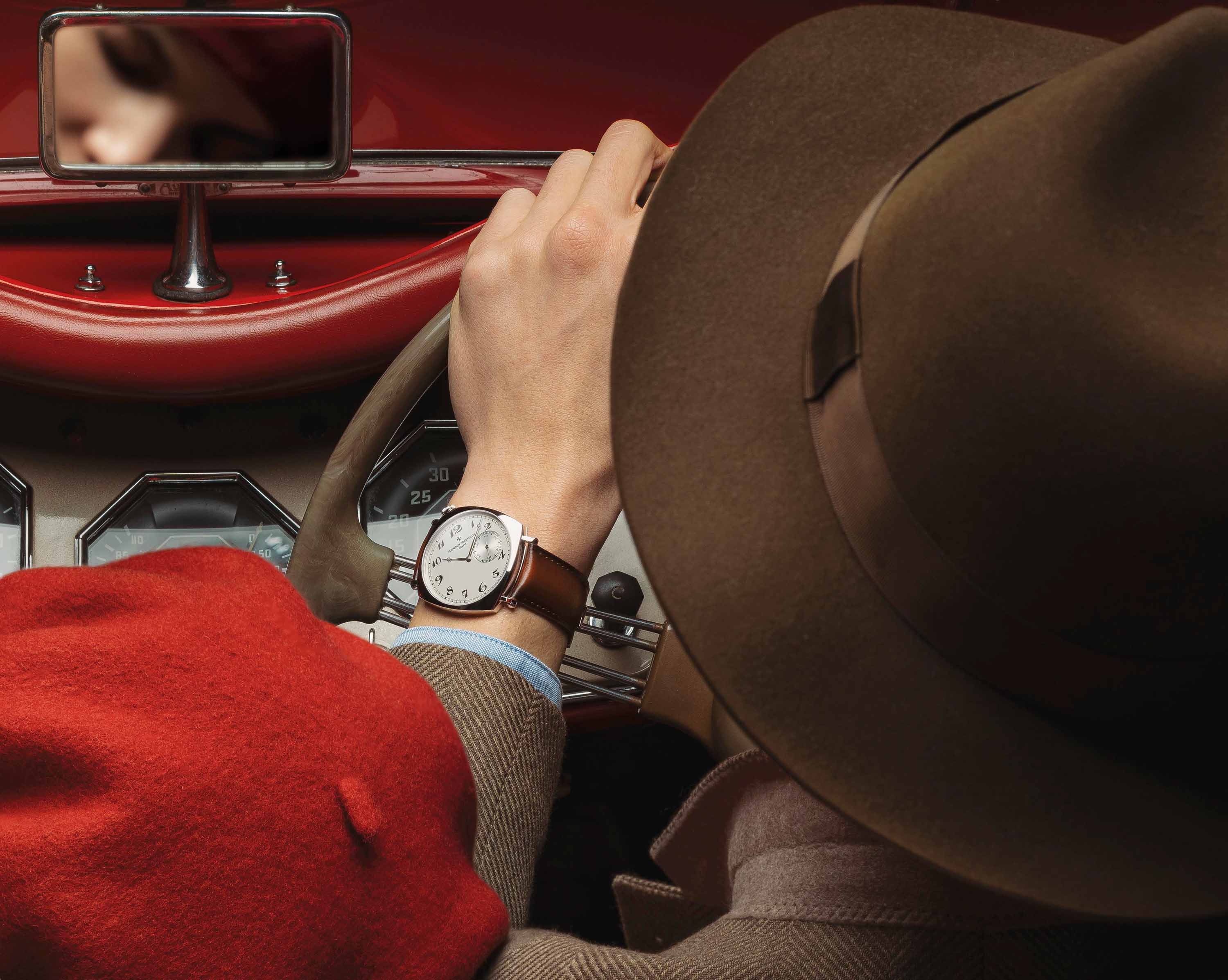 Vacheron Constantin iconic model: the American 1921, with a Serapian patinated brown calf leather strap, especially crafted in Milan for this momentous occasion