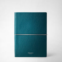 NOTEBOOK IN CACHEMIRE LEATHER Moss Green