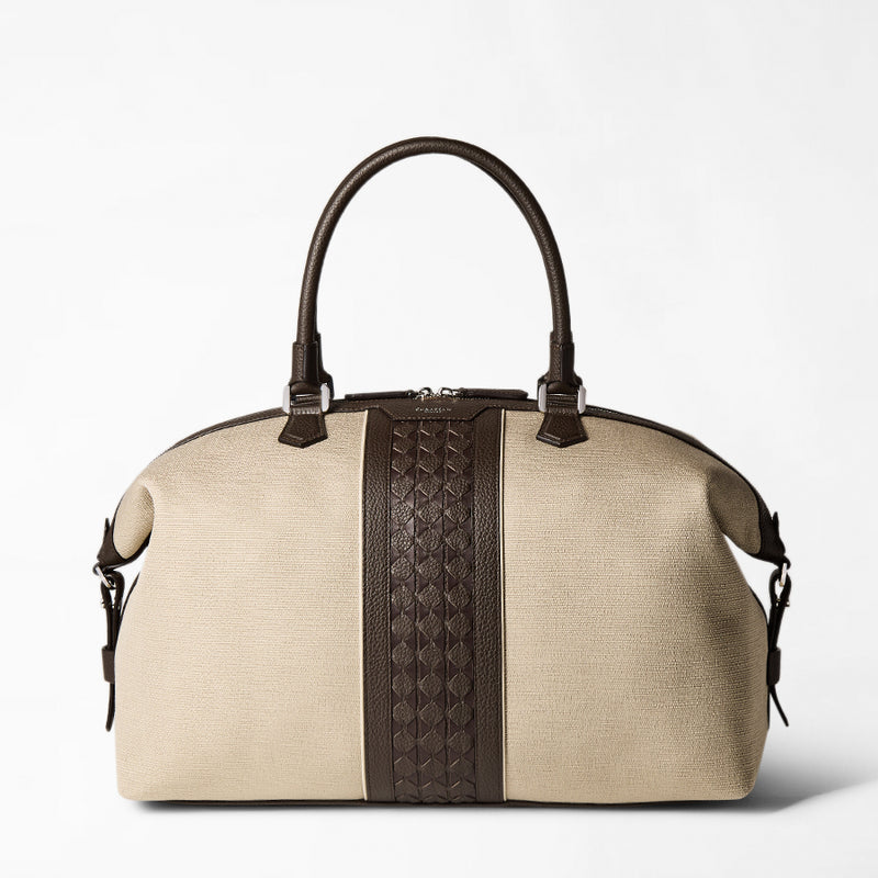 TRAVEL BAG IN CANVAS AND MOSAICO