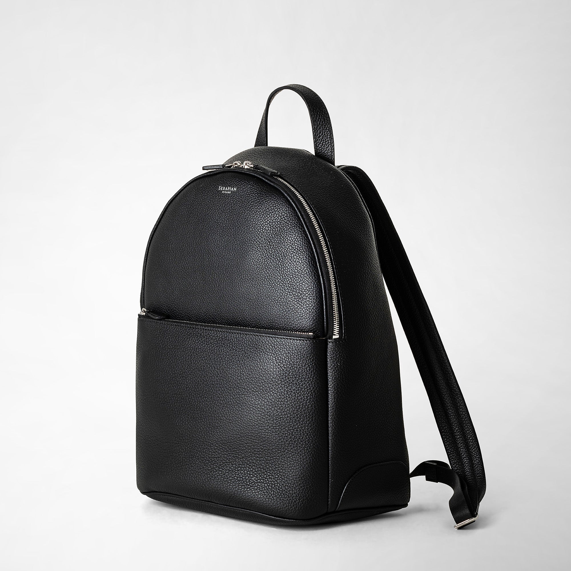 Backpack in cachemire leather black
