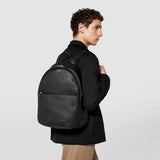 Backpack in cachemire leather - black