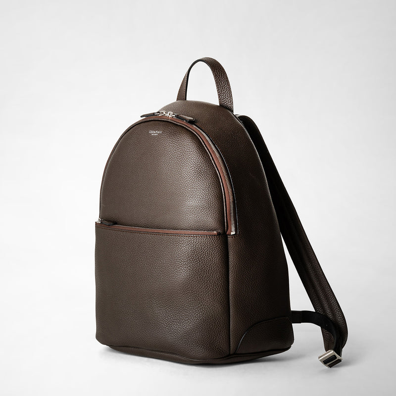 Backpack in cachemire leather - espresso