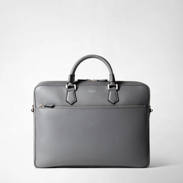 Slim leather briefcase shadow