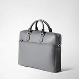Slim briefcase in cachemire leather - shadow