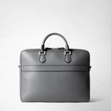 Slim briefcase in cachemire leather - shadow