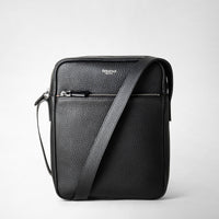 TRACOLLA NORTH SOUTH IN PELLE CACHEMIRE Black
