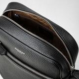 Tracolla north south in pelle cachemire - black