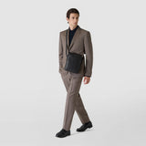 Tracolla north south in pelle cachemire - black