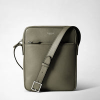 North South Crossbody in Tumbled Calfskin Black