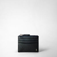 ZIP CARD CASE IN CACHEMIRE LEATHER Navy Blue