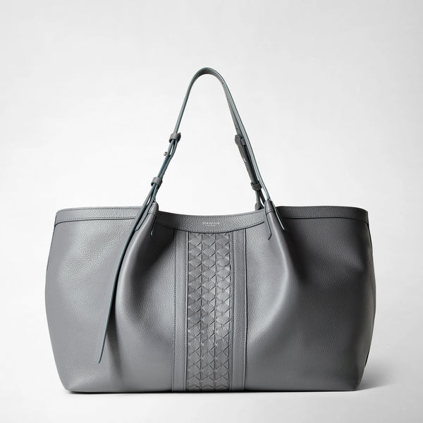 【美品】セラピアン　CASHMEREレザー製SECRETトートバッグ／ブラック SECRET TOTE BAG IN CACHEMIRE LEATHER – Serapian Boutique Online