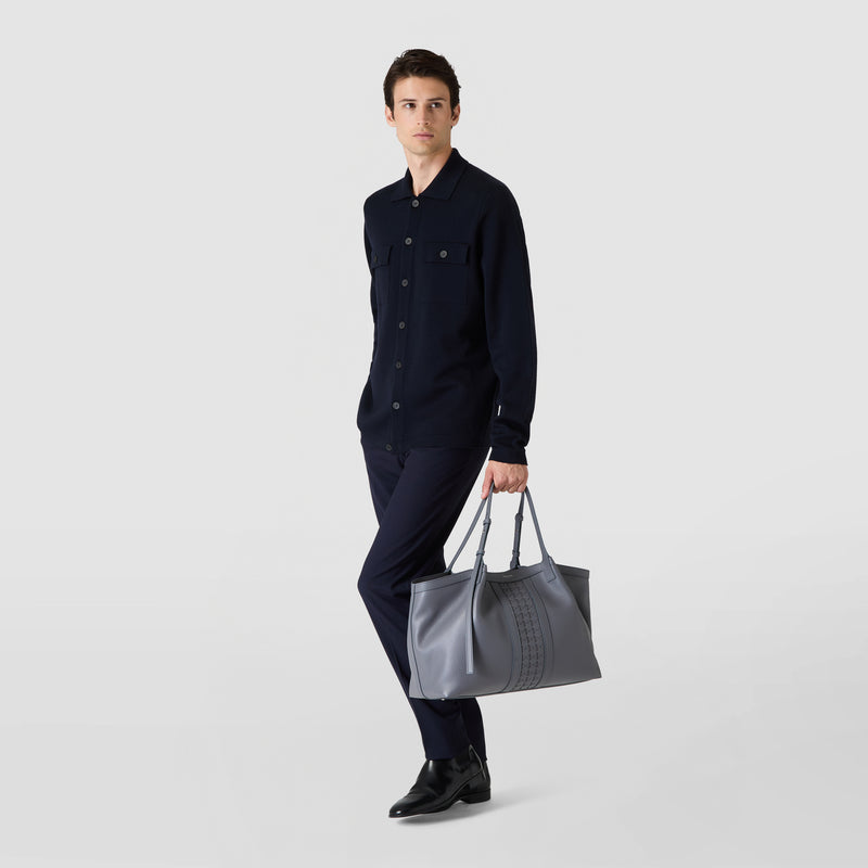 CACHEMIREレザー & MOSAICO製SECRETトートバッグ