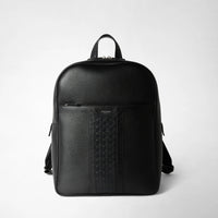 BACKPACK IN CACHEMIRE LEATHER AND MOSAICO Black