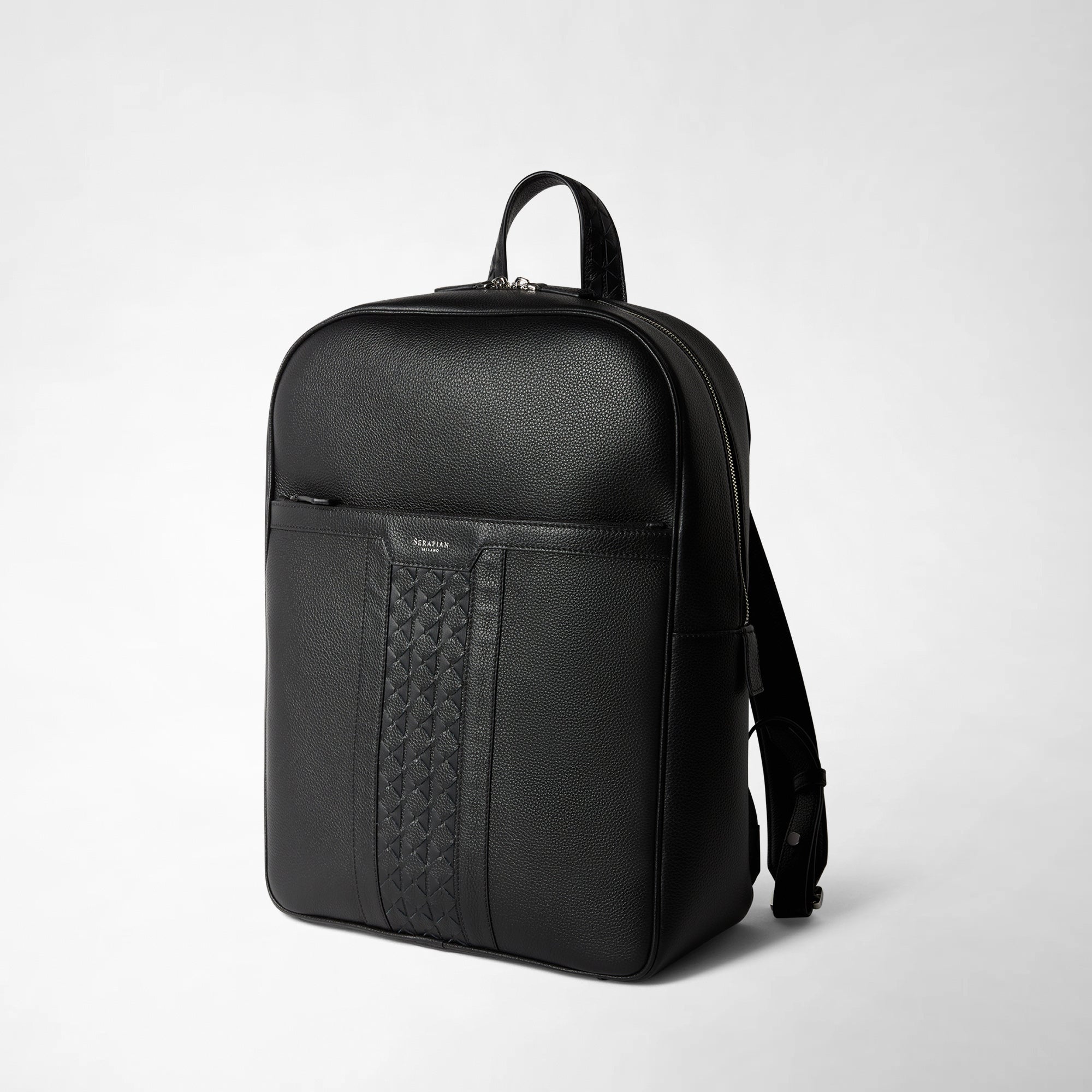 Serapian Backpack In Cachemire Leather And Mosaico, Man