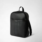 Backpack in cachemire leather and mosaico - black