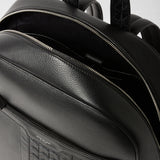 Backpack in cachemire leather and mosaico - black