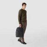 Backpack in cachemire leather and mosaico - black