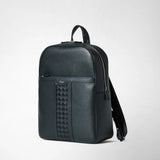 Backpack in cachemire leather and mosaico - navy blue