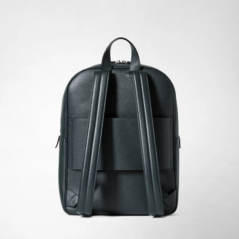 Backpack in cachemire leather and mosaico - navy blue