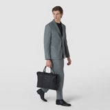 SOFT BRIEFCASE IN CACHEMIRE LEATHER AND MOSAICO